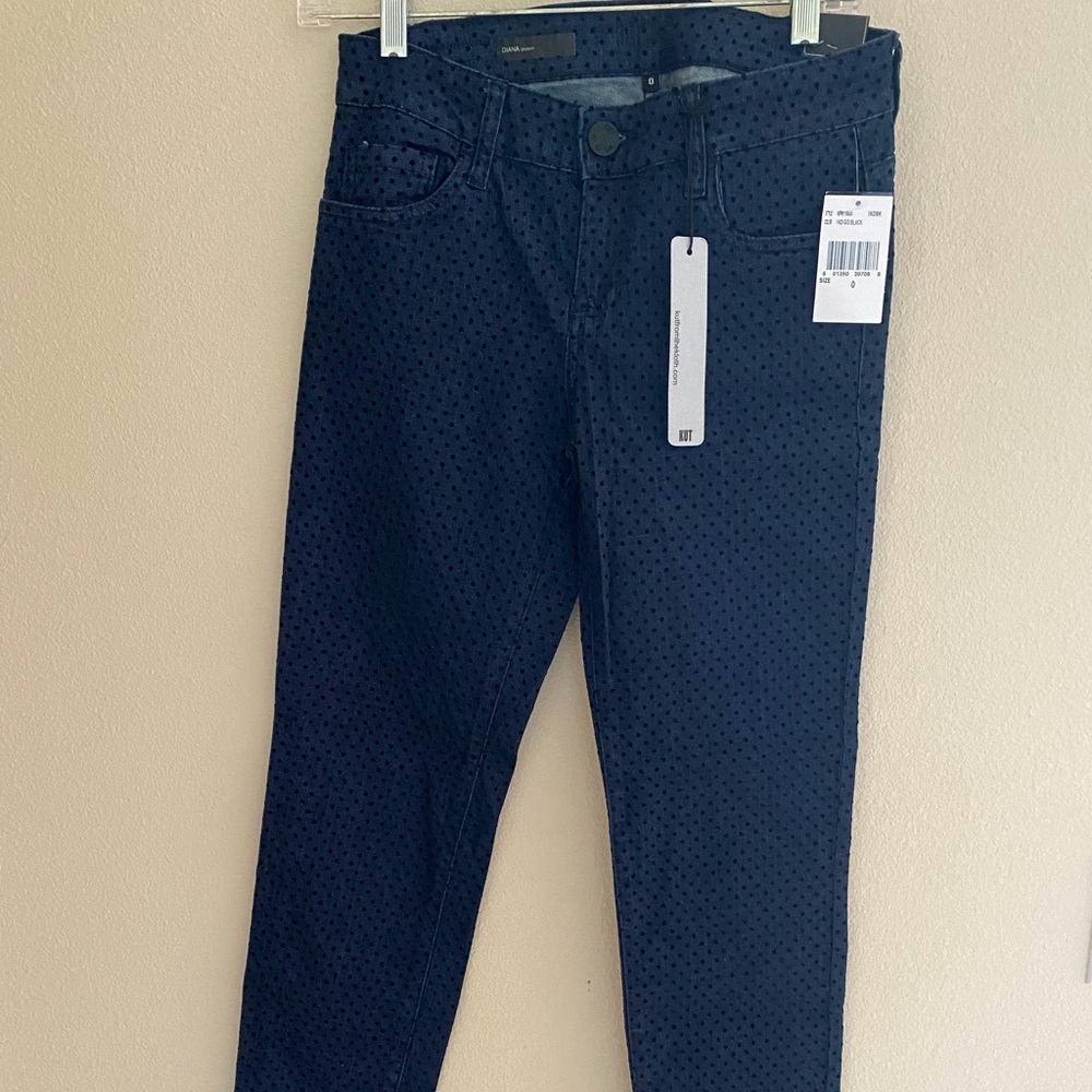 ⬇️FLASH SALE⬇️ Kut from the Kloth Diana Indigo/Black Size 0 Skinny Jeans NWT